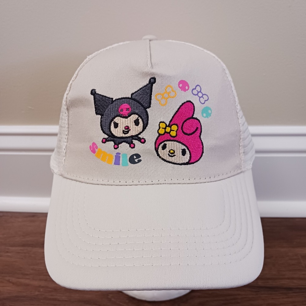 Sanrio Kuromi and My Melody Smile Trucker Mesh Snapback Cap Hat New